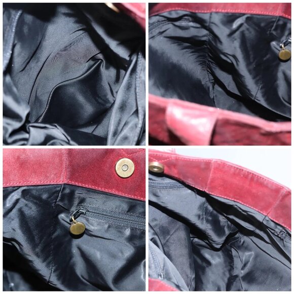 CHANEL Shoulder Bag Suede Red CC - Picture 14 of 15